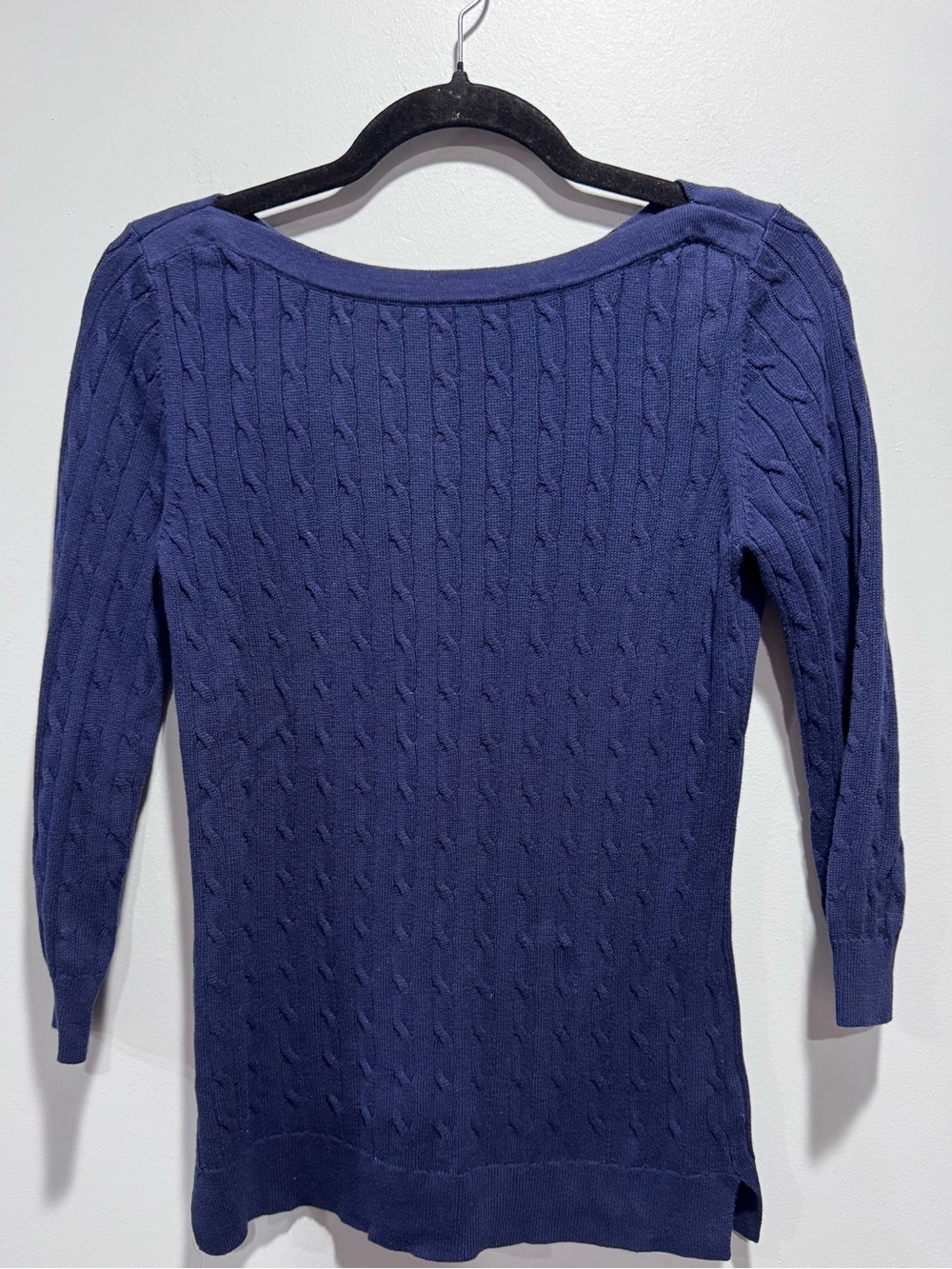 GAP Boat neck Cable Knit Sweater - Navy Blue